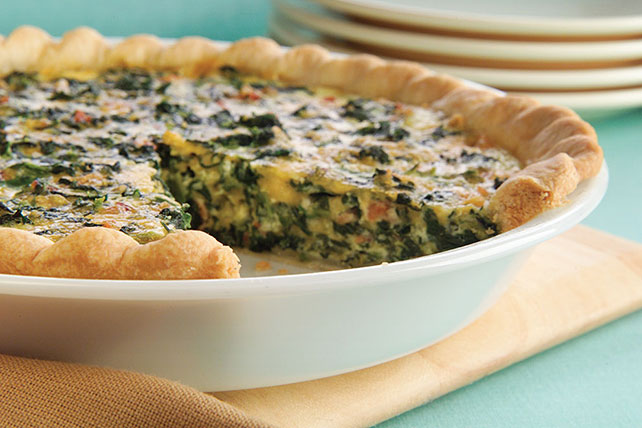 Spinach Quiche with Bacon