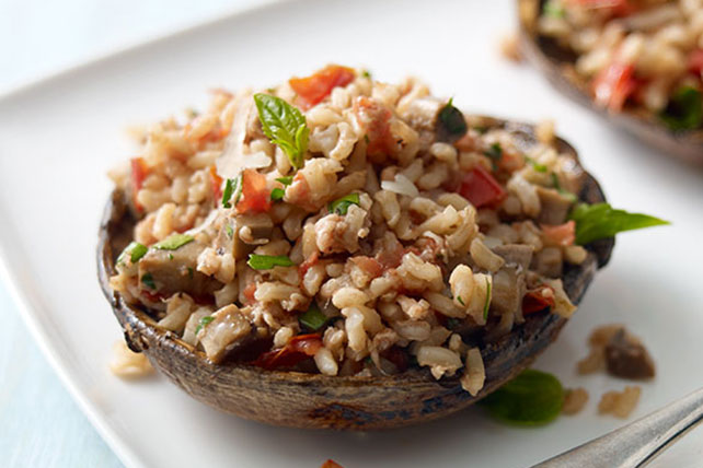 Grilled Stuffed Portobello Mushrooms for Two