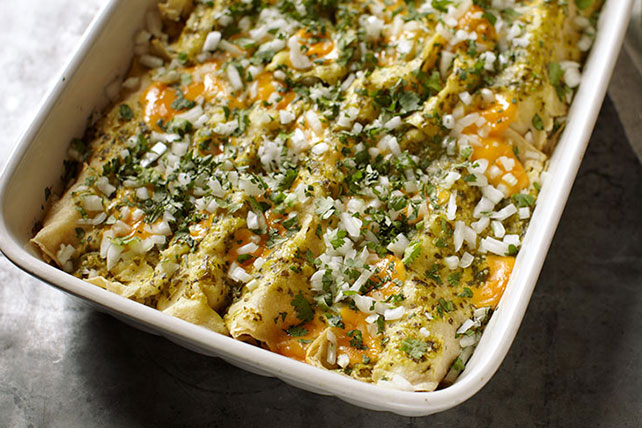 Enchilada Egg Bake with Fresh Salsa Verde