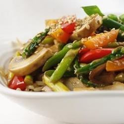 Stir Fried Sesame Vegetables with Rice