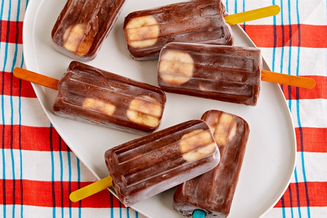 Banana-Chocolate Pudding Pops