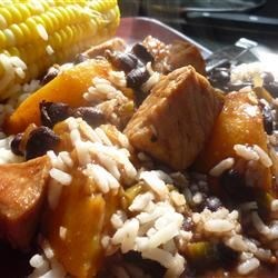 Pork with Peach and Black Bean Salsa