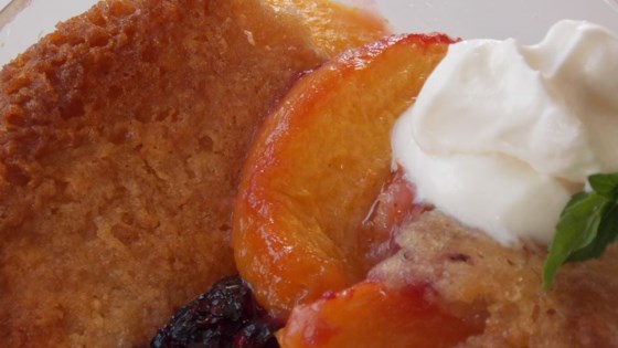 Peach and Blackberry Cobbler