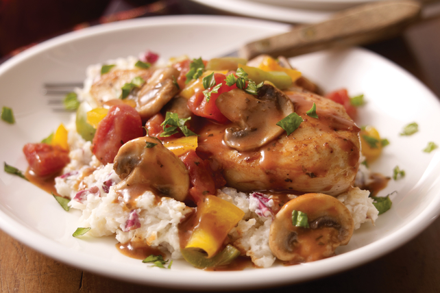 Chicken Cacciatore with Creamy Mashed Potatoes