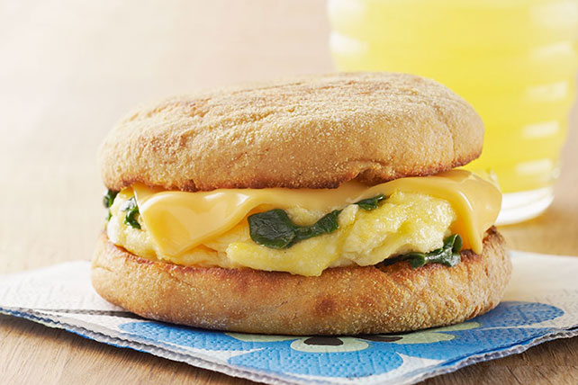 On-the-Go Cheesy Spinach Scramble