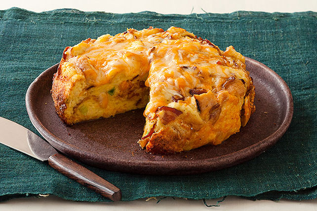 Slow-Cooker Cheesy Bacon Strata