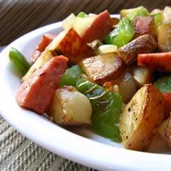 Kielbasa with Peppers and Potatoes