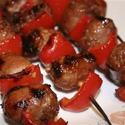 Sticky Sweet Sausage Kabobs