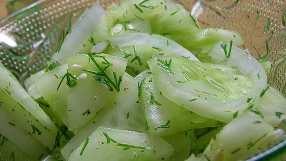 Cucumber Slices With Dill