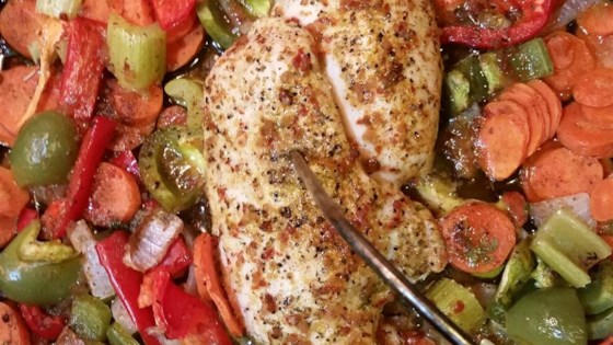 Baked Chicken Breasts and Vegetables