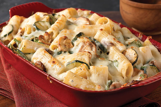 Creamy Zucchini & Spinach Rigatoni