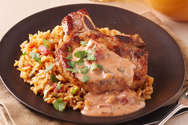 Pork Chops with Mexican Rice