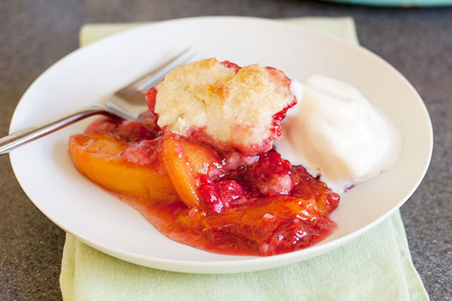 Peach Raspberry Cobbler