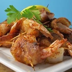 Bacon Wrapped Barbeque Shrimp