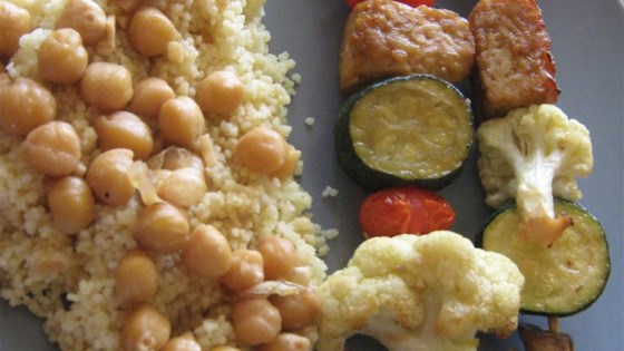 Tempeh Kabobs with Moroccan Couscous