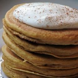 Pumpkin Pancakes with Nutmeg Whipped Cream