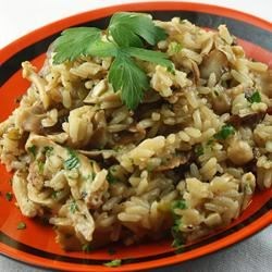 Fresh Mushroom Rice Pilaf 