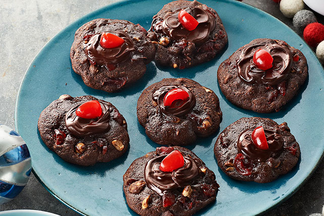 Cherry-Chocolate Volcano Cookies