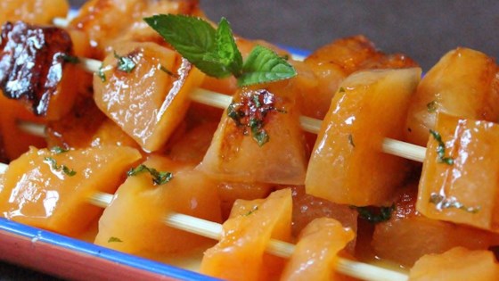 Skewered Cantaloupe