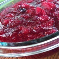 Pear Honey Cranberry Sauce