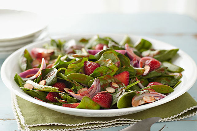 Springtime Spinach Salad with Strawberries