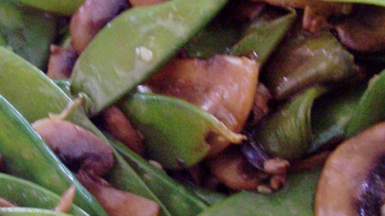 Stir Fried Snow Peas and Mushrooms