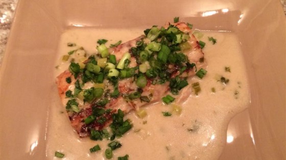 Grilled Mahi Mahi in Thai Coconut Sauce