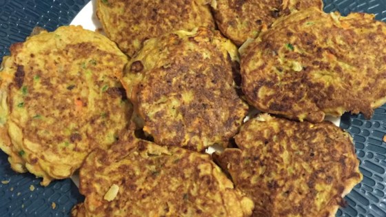 Low-Cal Zucchini Pancakes with Low-Fat Basil Dressing