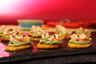 Chipotle Shrimp & Avocado Tostones