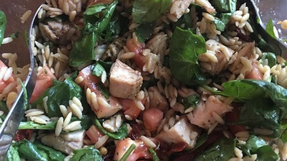 Chicken Florentine Salad with Orzo Pasta