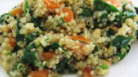 Carrot, Tomato, and Spinach Quinoa Pilaf