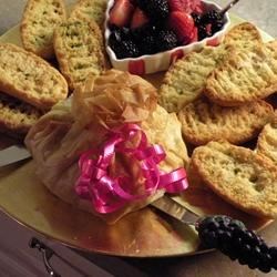 Baked Brie in Phyllo with Mango Chutney