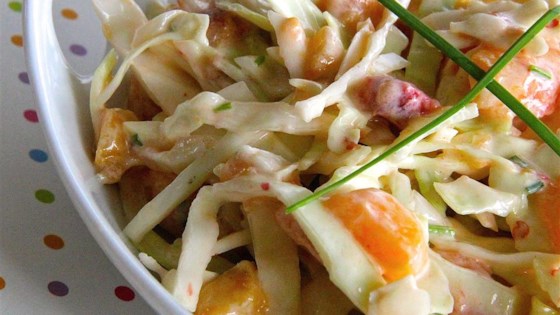 Spicy Peach Coleslaw