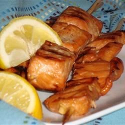Grilled Salmon Skewers